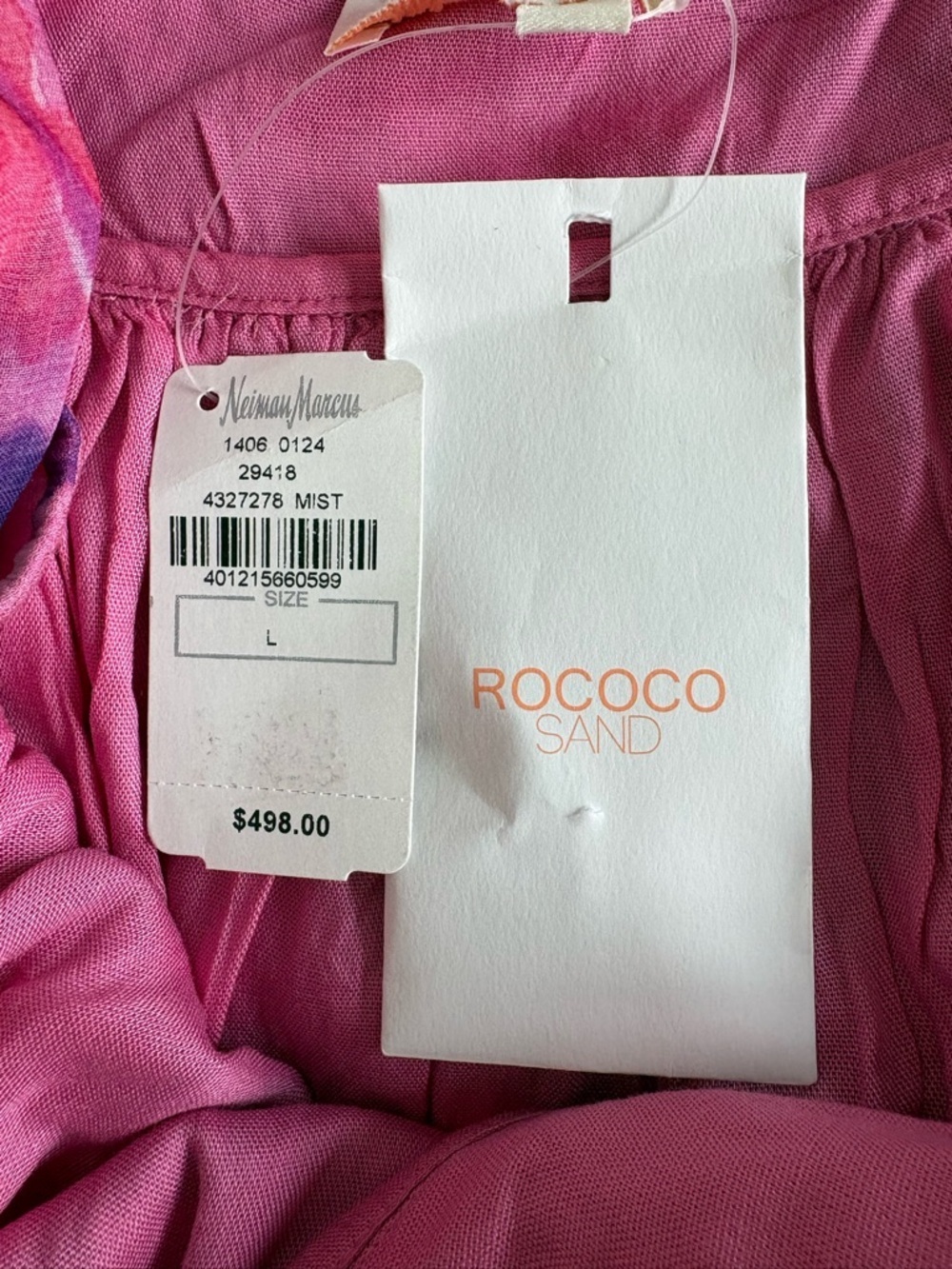 Rococo Sand Pink and Purple Floral Tie-Shoulder Maxi Dress - Picture 9 of 13